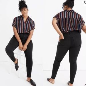 Madewell Curvy High Rise Skinny Jeans 32 Black